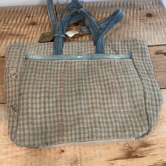 077 We The Free Kantha Sashiko Tote Multiple patterns available - Picture 6 of 14